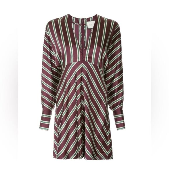 Alexis Tena Striped V-Neck A-Line Mini Dress Women’s Size Small - Picture 1 of 10